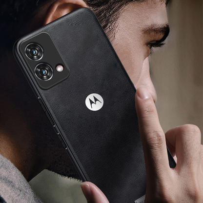 MOTO G84 5G  Business Style PU LEATHER PROTECTIVE BACK CASE WITH CAMERA PROTECTION