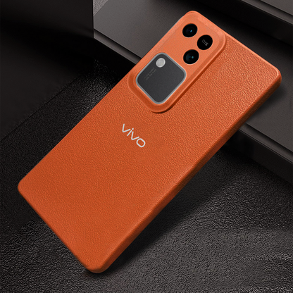 Vivo V30 5G Solid Color Leather Texture Matte Phone Back Case