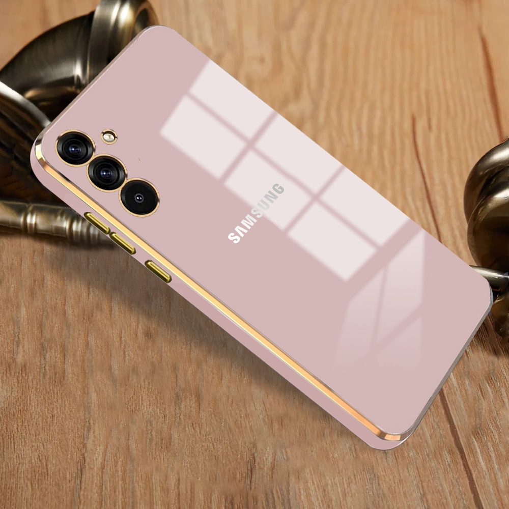 GALAXY A34 5G ULTRA-SHINE GOLD ELECTROPLATED LUXURIOUS  BACK CASE WITH CAMERA PROTECTION