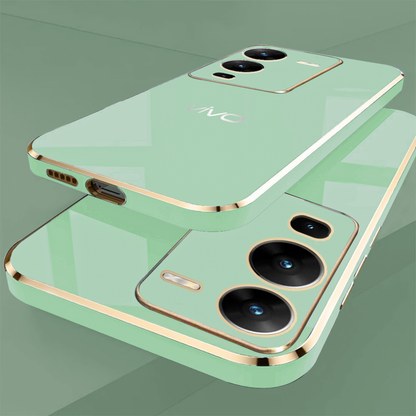 VIVO V25 PRO 5G ULTRA-SHINE GOLD ELECTROPLATED LUXURIOUS  BACK CASE WITH CAMERA PROTECTION