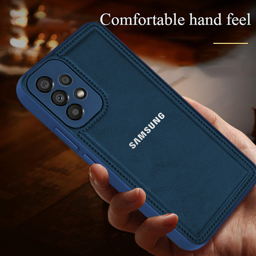 Samsung Galaxy A73 5G Vintage Leather Stitched Protective Back Case
