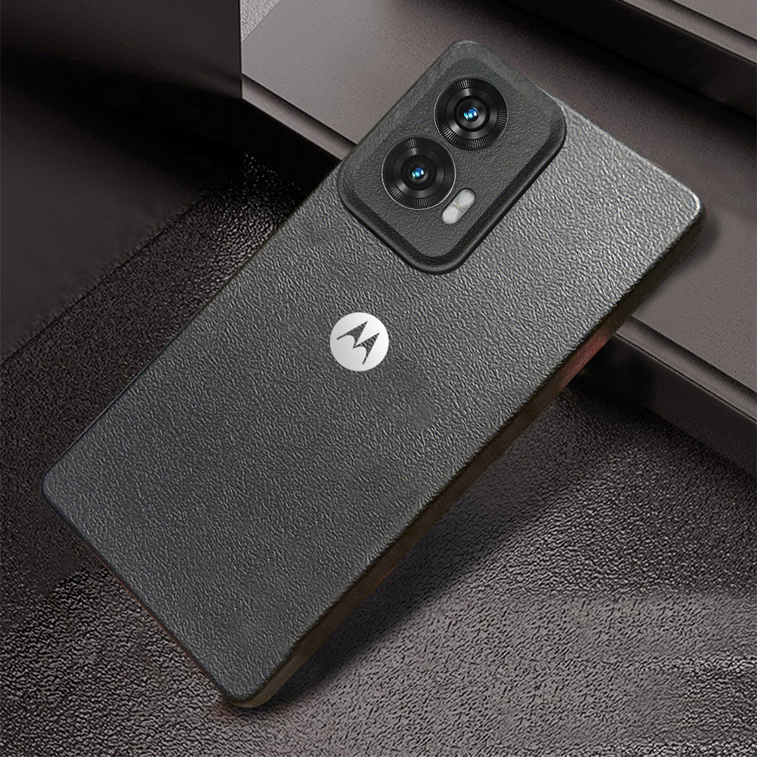 MOTO EDGE 50 FUSION 5G Solid Color Leather Texture Matte Phone Back Case