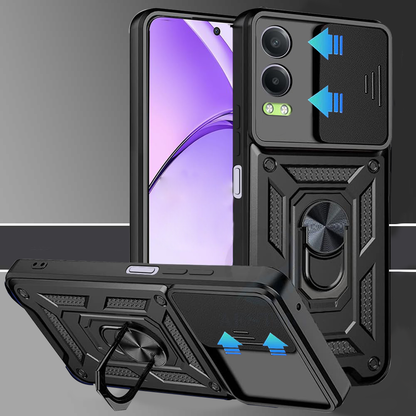 ONEPLUS NORD CE4 LITE 5G Armor Military-grade Case With Sliding Camera Cover & 360 Kickstand