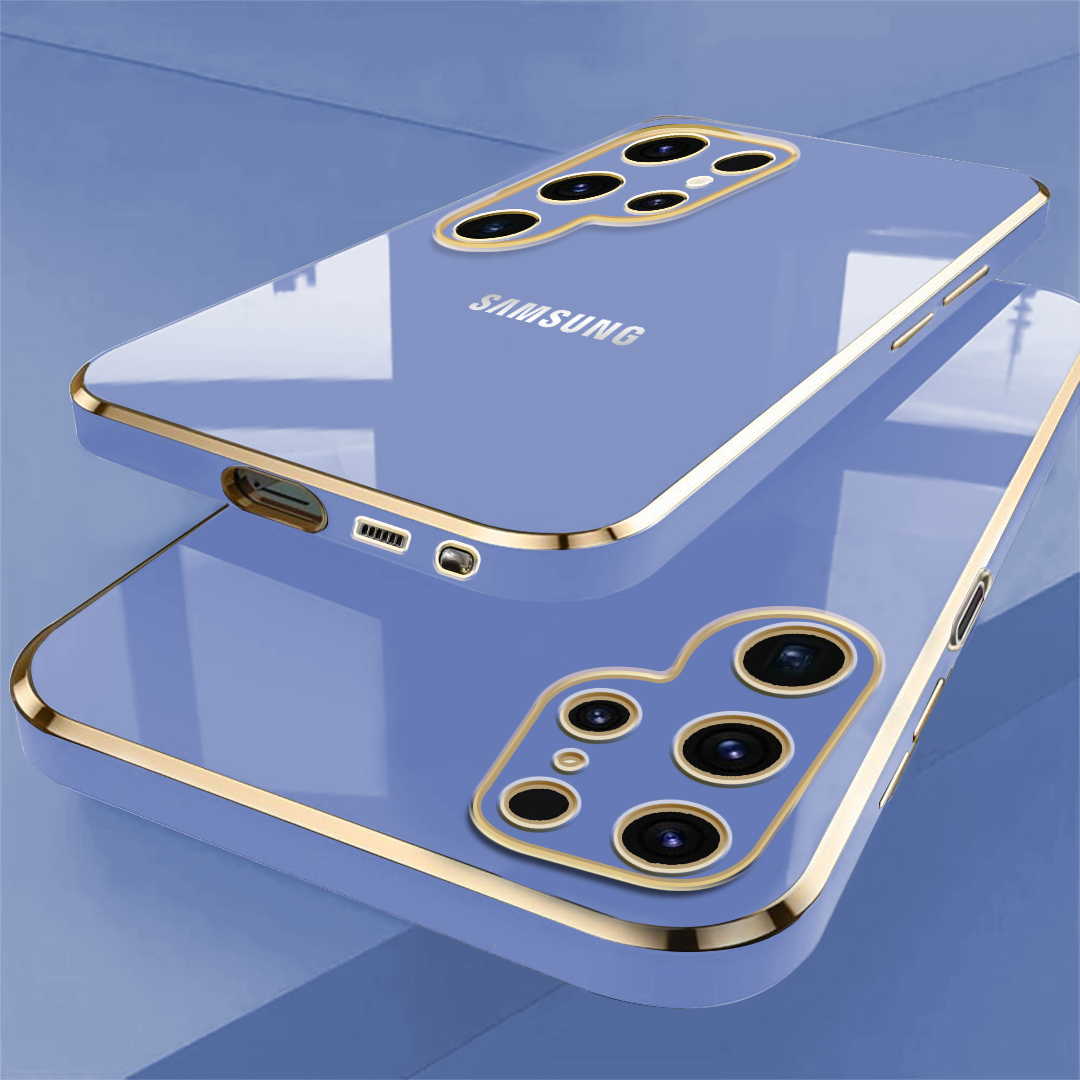 GALAXY S25 ULTRA 5G ULTRA-SHINE GOLD ELECTROPLATED LUXURIOUS  BACK CASE WITH CAMERA PROTECTION