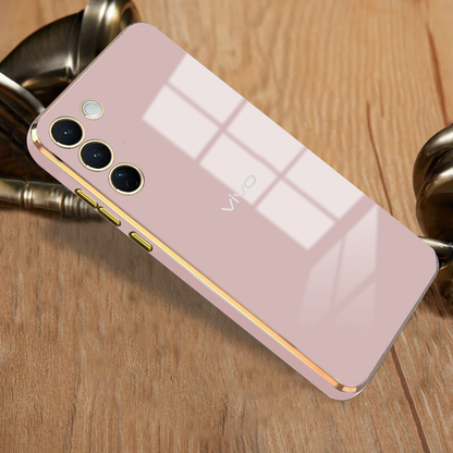 VIVO Y200E 5G ULTRA-SHINE GOLD ELECTROPLATED LUXURIOUS  BACK CASE WITH CAMERA PROTECTION