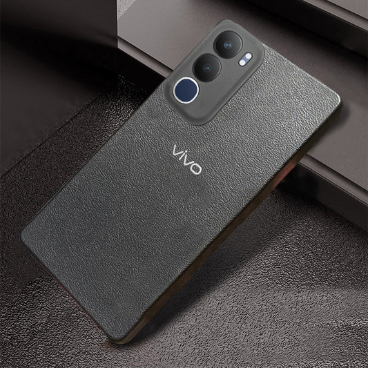 Vivo Y29 5G Solid Color Leather Texture Matte Phone Back Case
