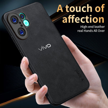 VIVO V60 5G Business Style PU LEATHER PROTECTIVE BACK CASE WITH CAMERA PROTECTION