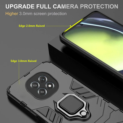 OPPO F29 5G Black Panther Metal Bracket Shockproof Protective Back Case