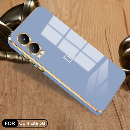 ONEPLUS NORD CE 4 LITE 5G ULTRA-SHINE GOLD ELECTROPLATED LUXURIOUS  BACK CASE WITH CAMERA PROTECTION