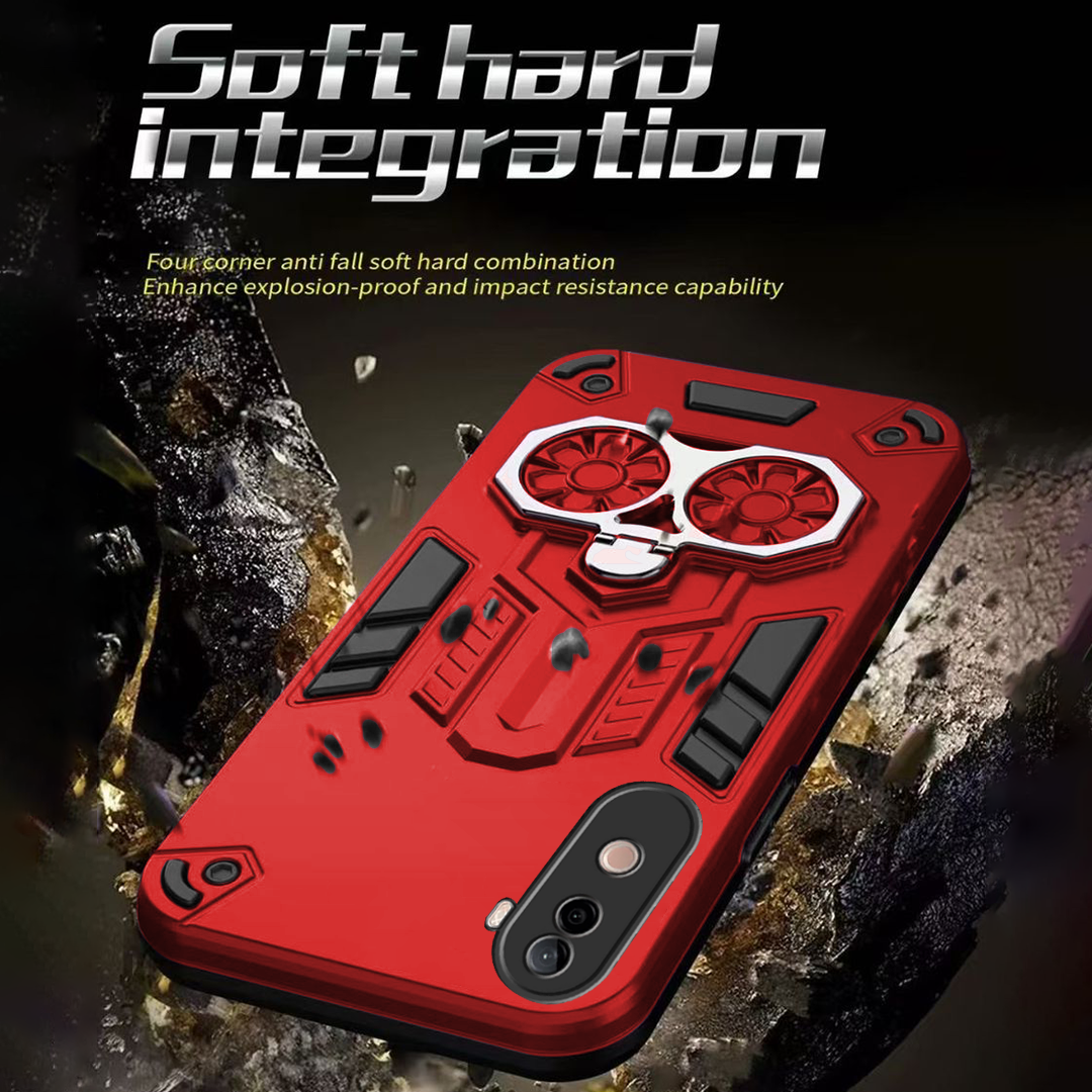 Vivo V40e 5G Armor knight Series Camera Protection 2 in 1 Shockproof Phone Cover with Kickstand