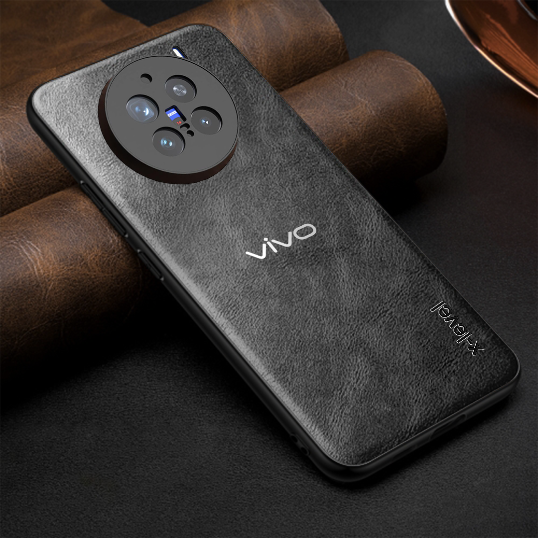 VIVO X200 PRO 5G  Business Style  PU LEATHER PROTECTIVE BACK CASE WITH CAMERA PROTECTION
