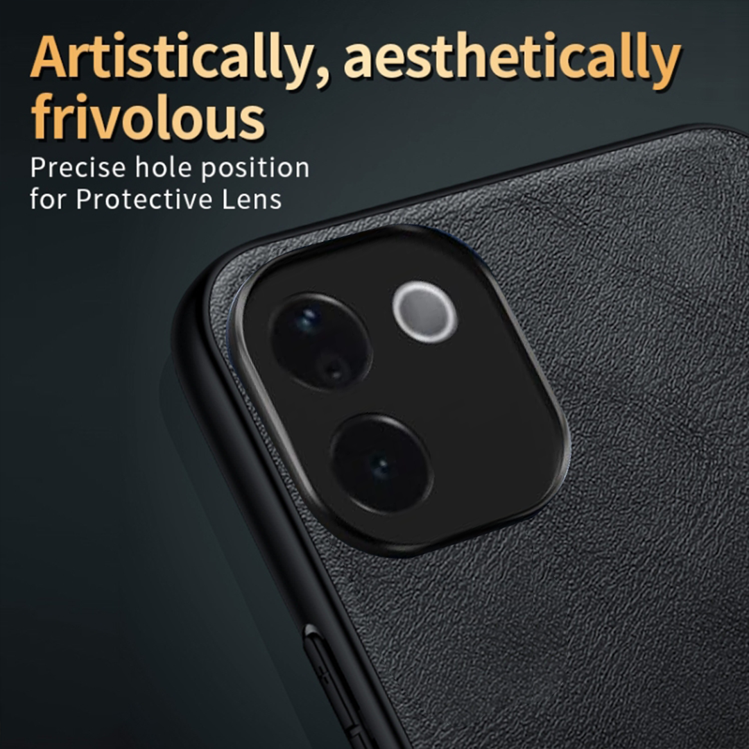 VIVO T3 PRO 5G  Business Style  PU LEATHER PROTECTIVE BACK CASE WITH CAMERA PROTECTION