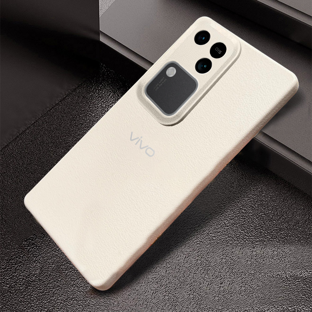Vivo V30 5G Solid Color Leather Texture Matte Phone Back Case