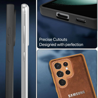 Galaxy S23 ULTRA 5G PU LEATHER PROTECTIVE BACK CASE WITH CAMERA PROTECTION
