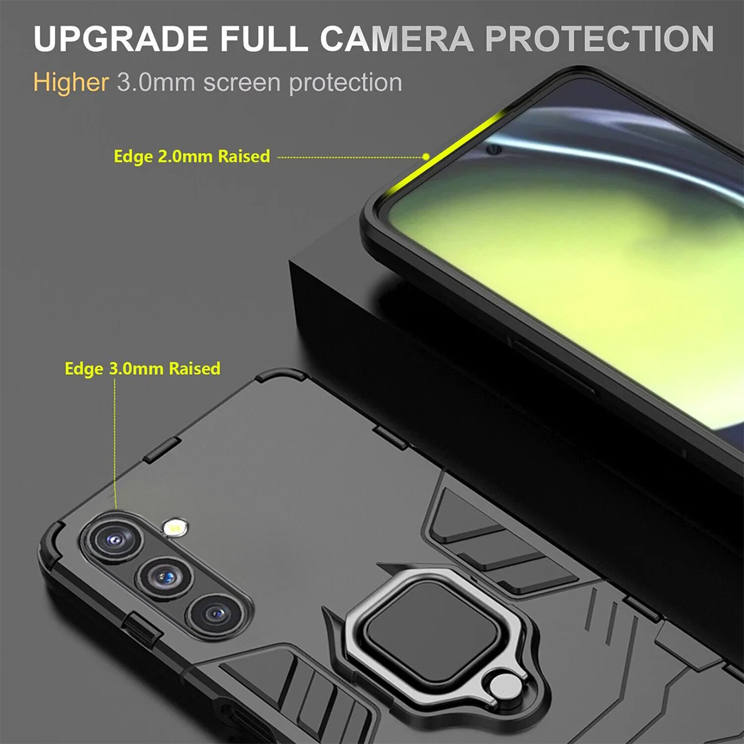 GALAXY A56 5G Black Panther Metal Bracket Shockproof Protective Back Case