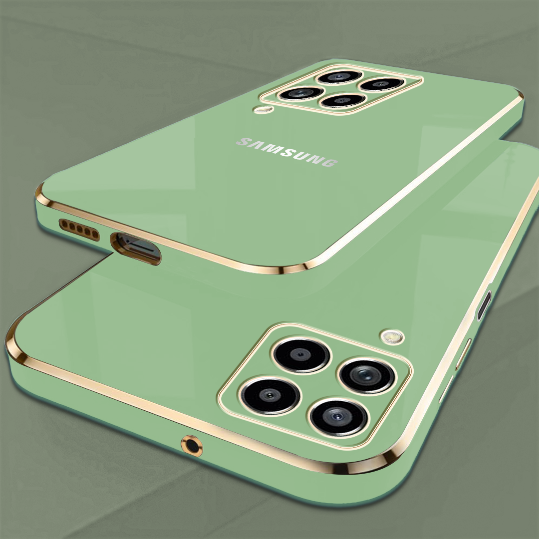 GALAXY M33 5G ULTRA-SHINE GOLD ELECTROPLATED LUXURIOUS  BACK CASE WITH CAMERA PROTECTION