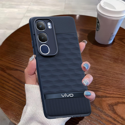 VIVO Y29 5G 3D Hexa Cube Design Drop Protection | Camera Protection TPU Back Case
