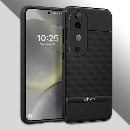 VIVO V40 5G 3D Hexa Cube Design Drop Protection | Camera Protection  TPU Back Case