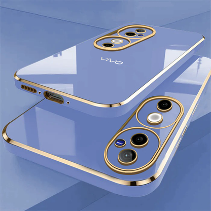 VIVO V40 5G ULTRA-SHINE GOLD ELECTROPLATED LUXURIOUS  BACK CASE WITH CAMERA PROTECTION