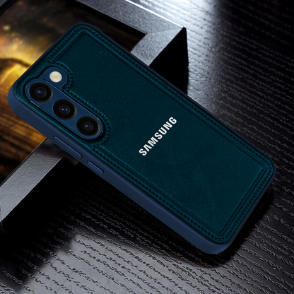 Samsung Galaxy S23 5G Vintage Leather Stitched Protective Back Case