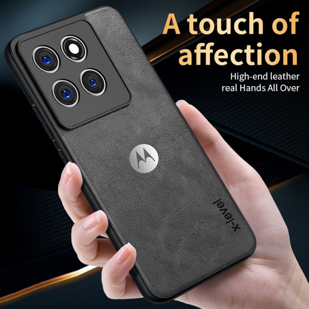 MOTOROLA EDGE 60 PRO 5G Business Style PU LEATHER PROTECTIVE BACK CASE WITH CAMERA PROTECTION