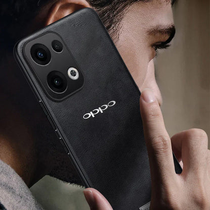 OPPO RENO 13 5G  Business Style  PU LEATHER PROTECTIVE BACK CASE WITH CAMERA PROTECTION