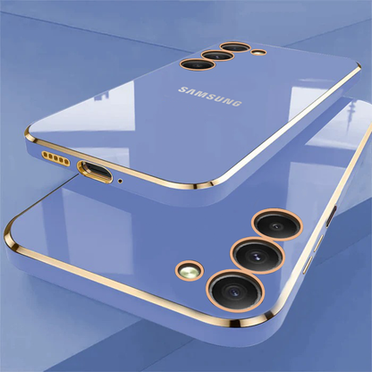 GALAXY S23 5G ULTRA-SHINE GOLD ELECTROPLATED LUXURIOUS  BACK CASE WITH CAMERA PROTECTION