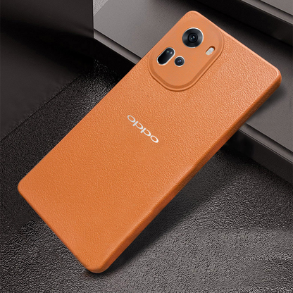 Oppo Reno 11 5G Solid Color Leather Texture Matte Phone Back Case