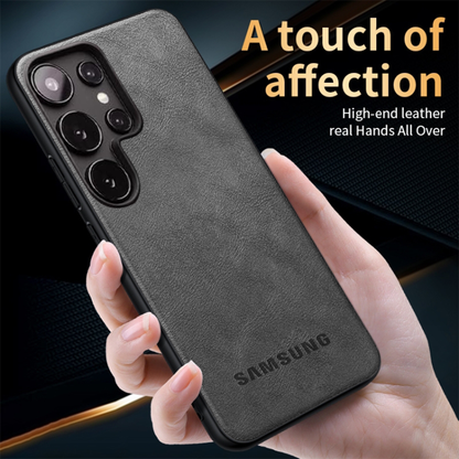 Samsung Galaxy S25 ULTRA 5G Drop Protection | Imposed Logo|Raised Camera Edges Protective Back Leather Case