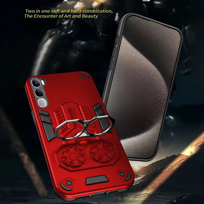 Vivo Y300 5G Armor knight Series Camera Protection 2 in 1 Shockproof Phone Cover with Kickstand