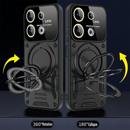 Oppo Reno 13 5G Heavy Duty Rugged Shockproof Camera Lens Protector Phone Cover with Kickstand