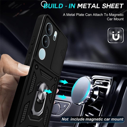 VIVO V29 PRO 5G Armor Military-grade Case With Sliding Camera Cover & 360 Kickstand