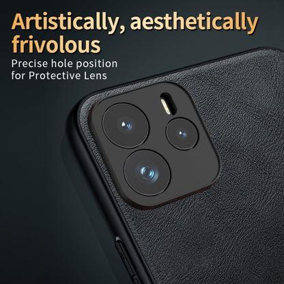 REDMI NOTE 14 5G Business Style PU LEATHER PROTECTIVE BACK CASE WITH CAMERA PROTECTION