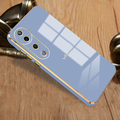 VIVO V40 5G ULTRA-SHINE GOLD ELECTROPLATED LUXURIOUS  BACK CASE WITH CAMERA PROTECTION