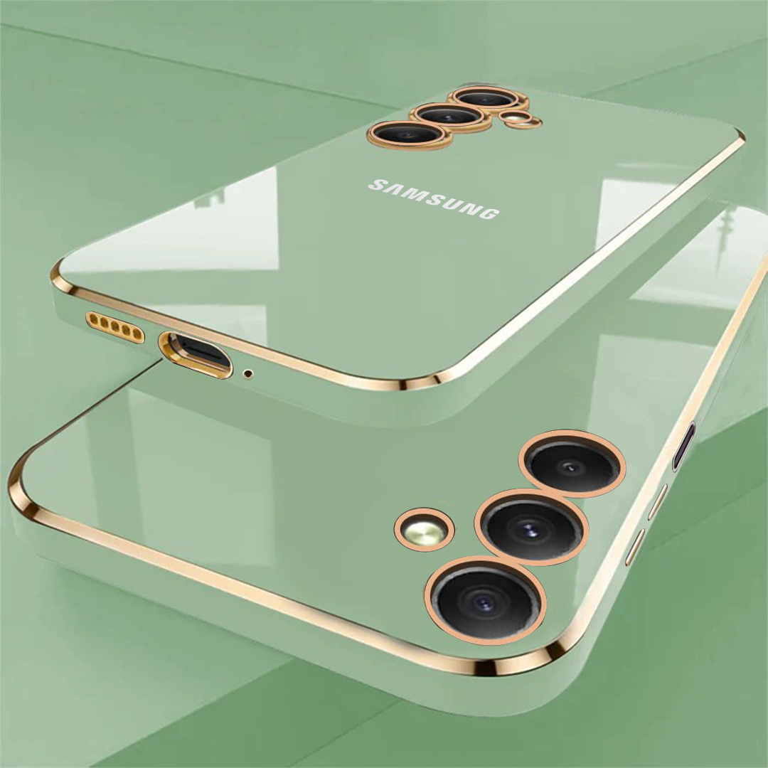 GALAXY A16 5G ULTRA-SHINE GOLD ELECTROPLATED LUXURIOUS  BACK CASE WITH CAMERA PROTECTION