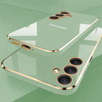 GALAXY A16 5G ULTRA-SHINE GOLD ELECTROPLATED LUXURIOUS  BACK CASE WITH CAMERA PROTECTION