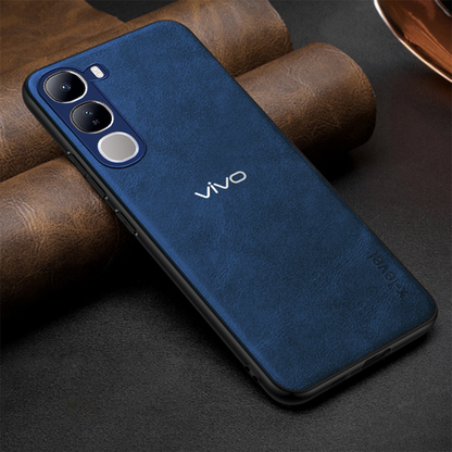VIVO Y300 5G Business Style PU LEATHER PROTECTIVE BACK CASE WITH CAMERA PROTECTION