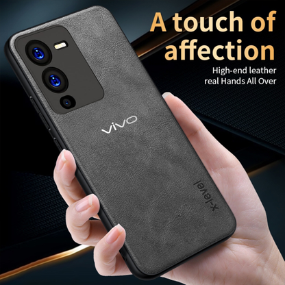 VIVO V25 Pro 5G Business Style PU LEATHER PROTECTIVE BACK CASE WITH CAMERA PROTECTION
