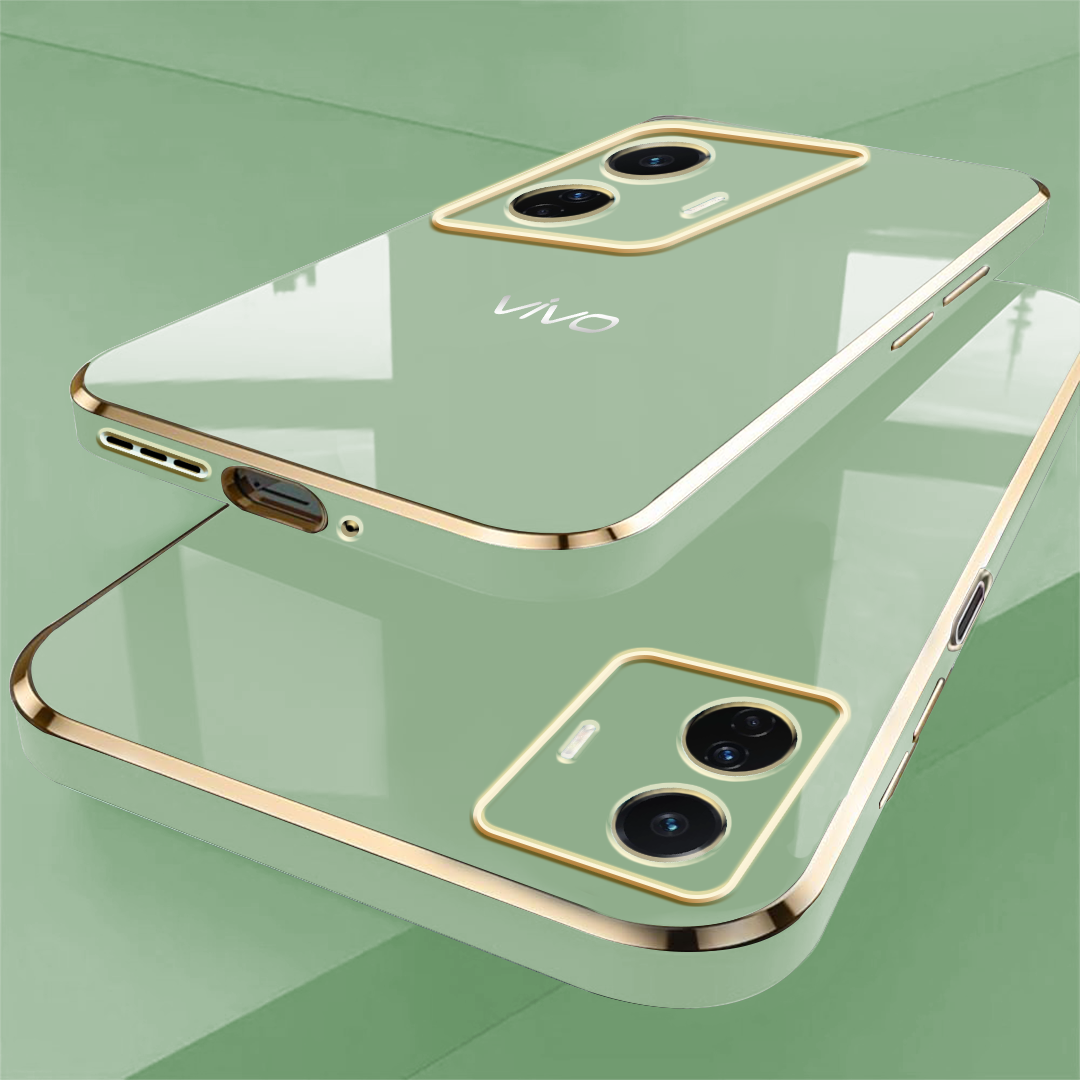 VIVO T1 PRO 5G ULTRA-SHINE GOLD ELECTROPLATED LUXURIOUS  BACK CASE WITH CAMERA PROTECTION