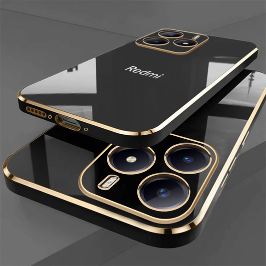 REDMI NOTE 14 5G ULTRA-SHINE GOLD ELECTROPLATED LUXURIOUS  BACK CASE WITH CAMERA PROTECTION