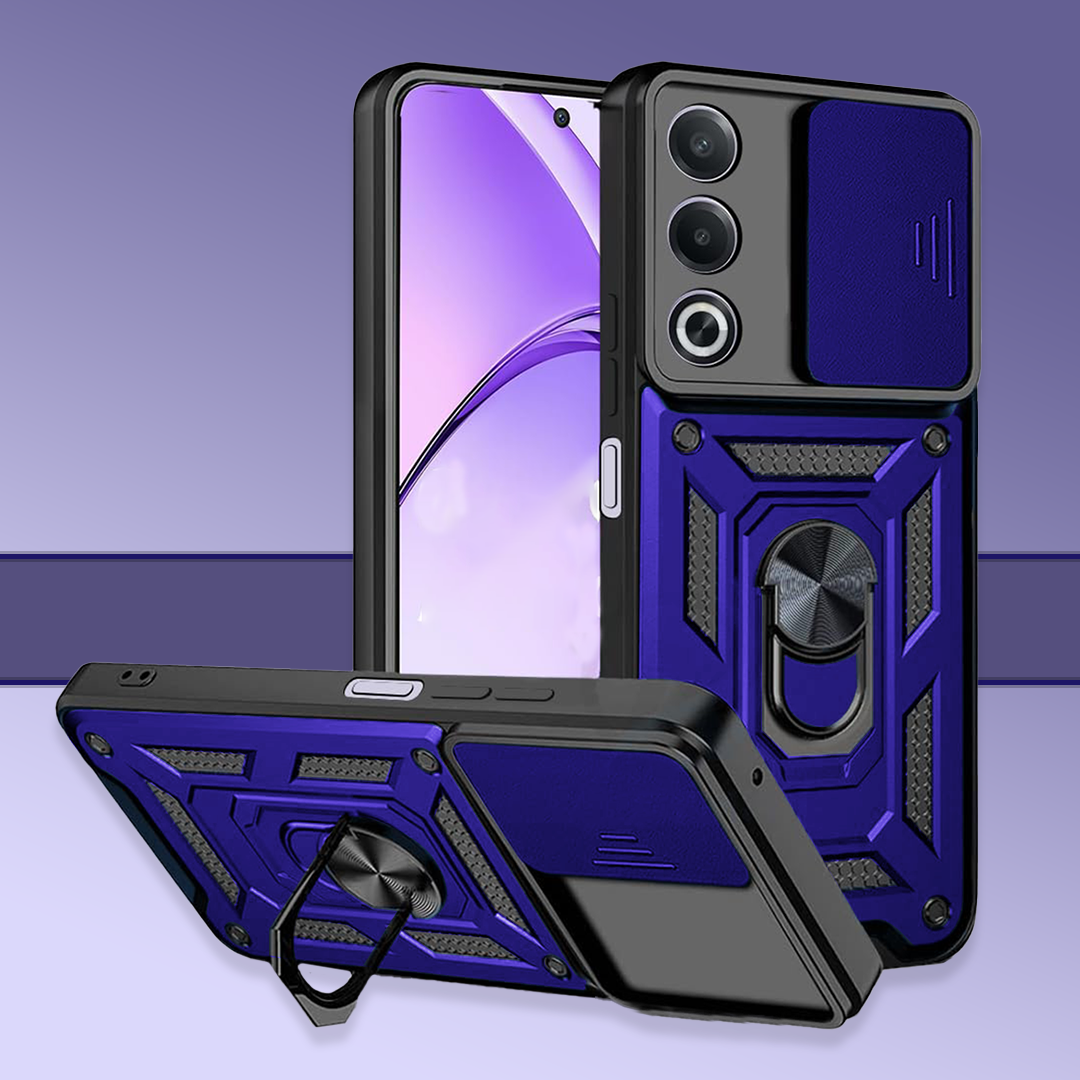 OPPO A3 PRO 5G Armor Military-grade Case With Sliding Camera Cover & 360 Kickstand