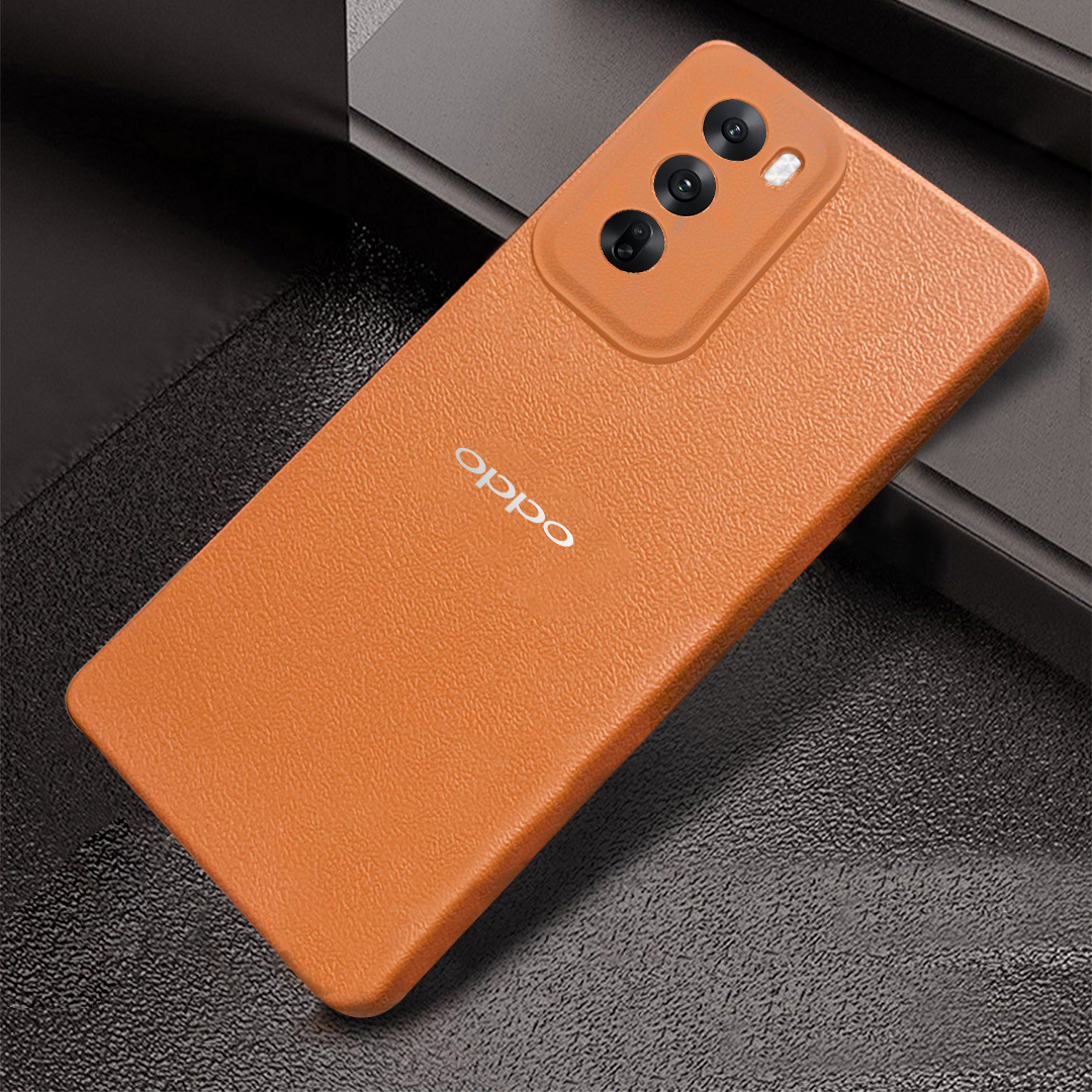 Oppo Reno 12 PRO 5G Solid Color Leather Texture Matte Phone Back Case