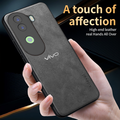 VIVO V40E 5G Business Style PU LEATHER PROTECTIVE BACK CASE WITH CAMERA PROTECTION