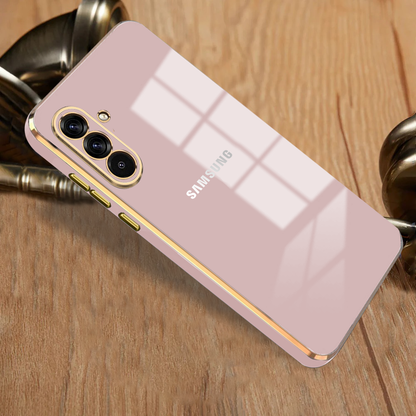 GALAXY A56 5G ULTRA-SHINE GOLD ELECTROPLATED LUXURIOUS  BACK CASE WITH CAMERA PROTECTION