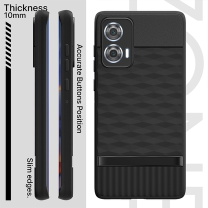 MOTOROLA EDGE 50 FUSION 5G 3D Hexa Cube Design Drop Protection | Camera Protection TPU Back Case