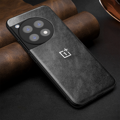 ONEPLUS 12R 5G Business Style PU LEATHER PROTECTIVE BACK CASE WITH CAMERA PROTECTION