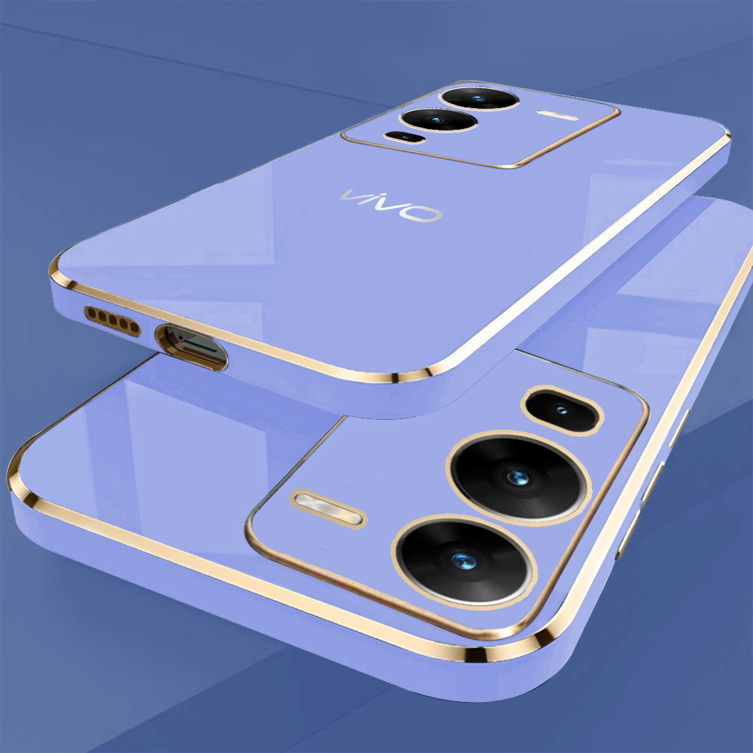 VIVO V25 PRO 5G ULTRA-SHINE GOLD ELECTROPLATED LUXURIOUS  BACK CASE WITH CAMERA PROTECTION