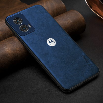 MOTO EDGE 50 FUSION 5G  Business Style PU LEATHER PROTECTIVE BACK CASE WITH CAMERA PROTECTION