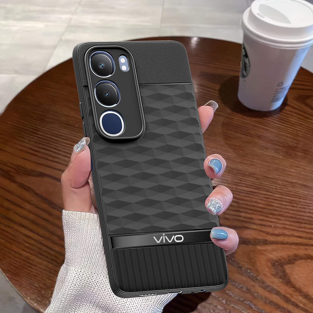 VIVO Y29 5G 3D Hexa Cube Design Drop Protection | Camera Protection TPU Back Case