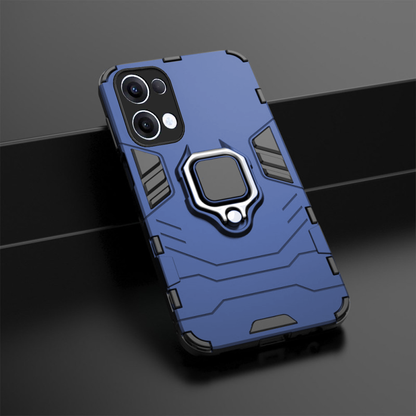 OPPO RENO 13 5G Black Panther Metal Bracket Shockproof Protective Back Case